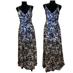 Black and White Floral Maxi Dress by White House Black Market